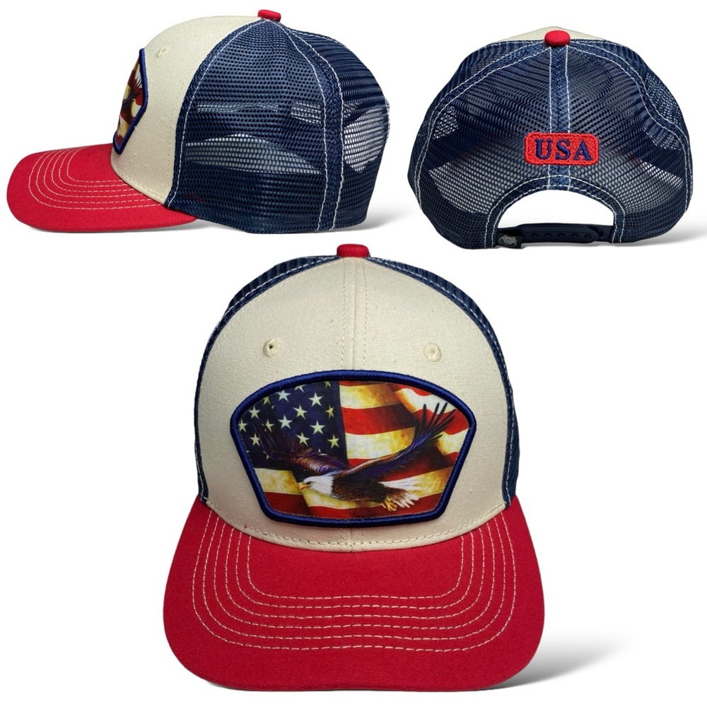 USA Eagle Embroidered Baseball Hat – Adjustable, Curved Brim Cap